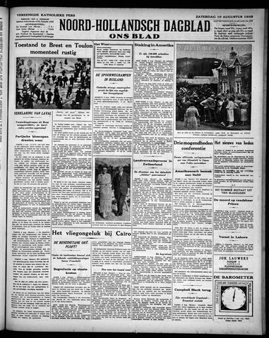 Noord-Hollandsch Dagblad : ons blad 1935-08-10