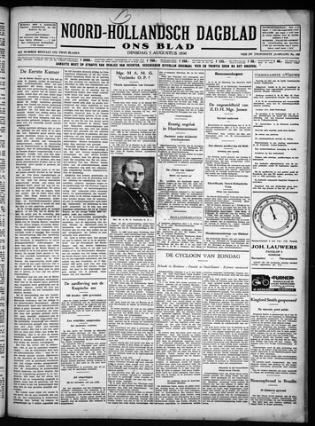 Noord-Hollandsch Dagblad : ons blad 1930-08-05