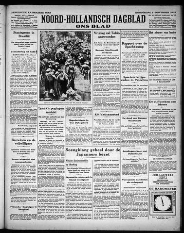 Noord-Hollandsch Dagblad : ons blad 1937-11-11
