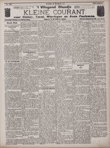Vliegend blaadje : nieuws- en advertentiebode voor Den Helder 1913-11-29