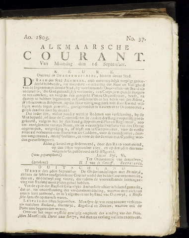 Alkmaarsche Courant 1805-09-16
