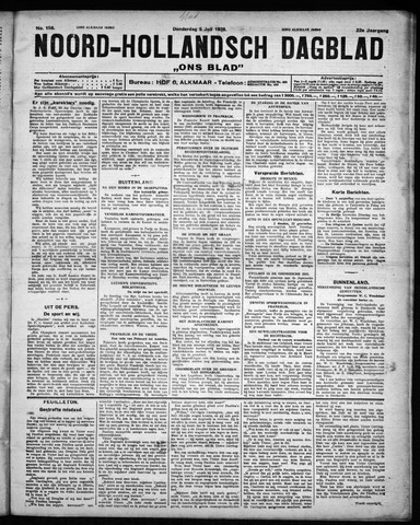 Noord-Hollandsch Dagblad : ons blad 1928-07-05