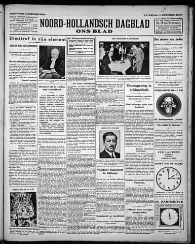 Noord-Hollandsch Dagblad : ons blad 1933-10-07