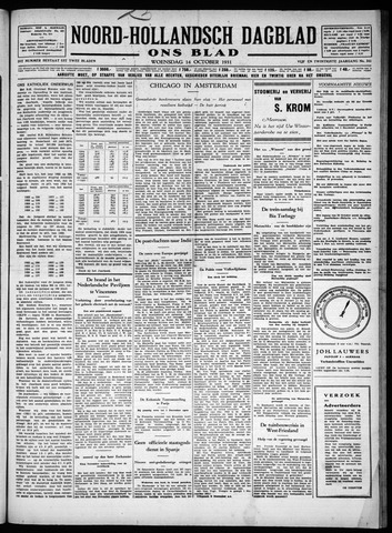 Noord-Hollandsch Dagblad : ons blad 1931-10-14