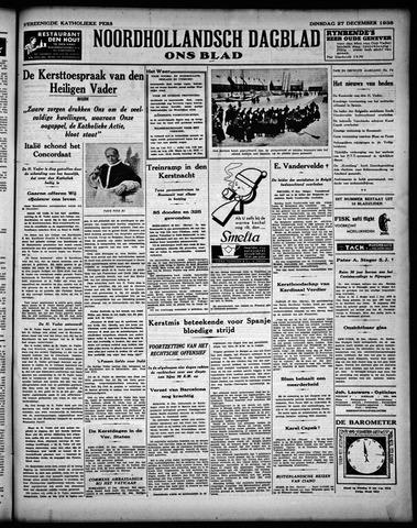 Noord-Hollandsch Dagblad : ons blad 1938-12-27