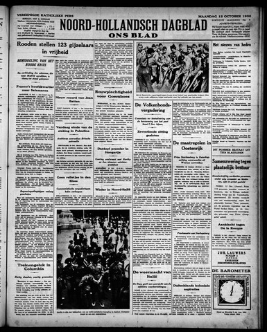 Noord-Hollandsch Dagblad : ons blad 1936-10-12