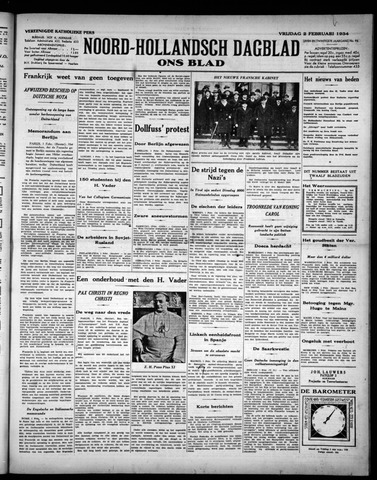 Noord-Hollandsch Dagblad : ons blad 1934-02-02