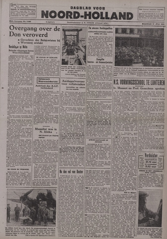 Dagblad Noord-Holland, Schager editie 1942-07-27
