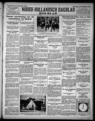Noord-Hollandsch Dagblad : ons blad 1936-10-16