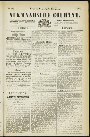 Alkmaarsche Courant 1890-10-03