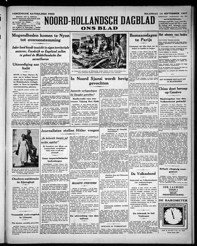 Noord-Hollandsch Dagblad : ons blad 1937-09-13