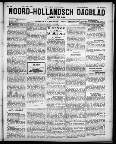 Noord-Hollandsch Dagblad : ons blad 1927-08-22