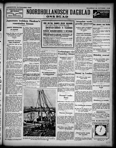 Noord-Hollandsch Dagblad : ons blad 1938-10-24