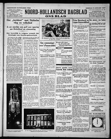 Noord-Hollandsch Dagblad : ons blad 1937-01-05