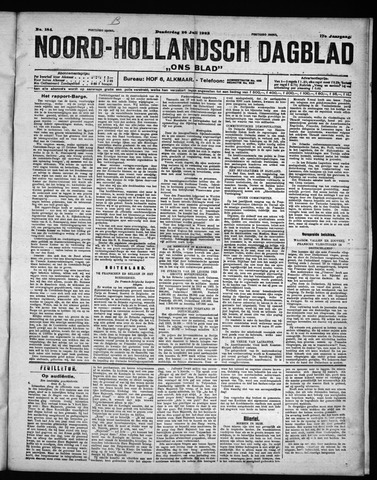 Noord-Hollandsch Dagblad : ons blad 1923-07-26