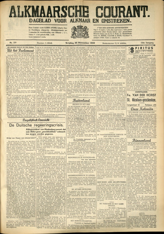 Alkmaarsche Courant 1932-11-25