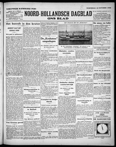 Noord-Hollandsch Dagblad : ons blad 1932-10-12