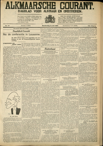 Alkmaarsche Courant 1932-07-14