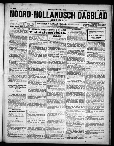 Noord-Hollandsch Dagblad : ons blad 1924-12-08