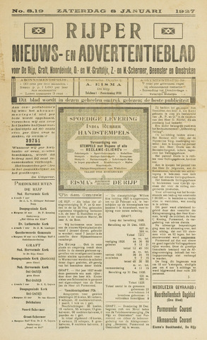 Rijper Nieuws- en Advertentieblad 1927-01-08