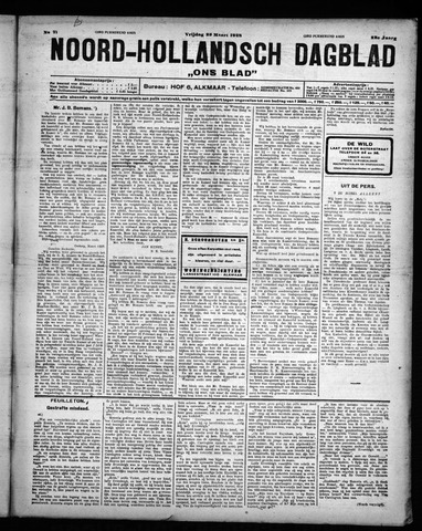 Noord-Hollandsch Dagblad : ons blad 1928-03-23