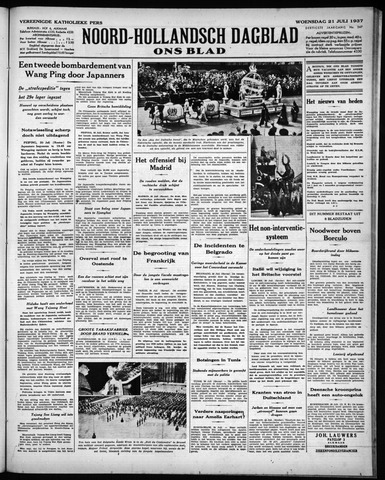 Noord-Hollandsch Dagblad : ons blad 1937-07-21