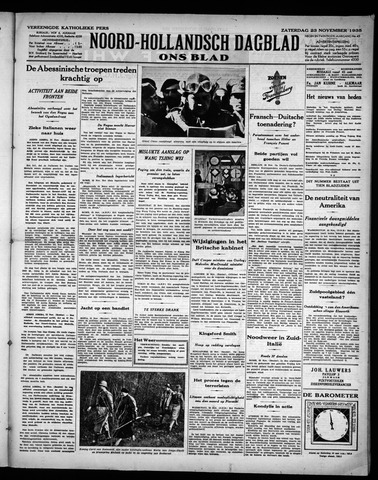 Noord-Hollandsch Dagblad : ons blad 1935-11-23