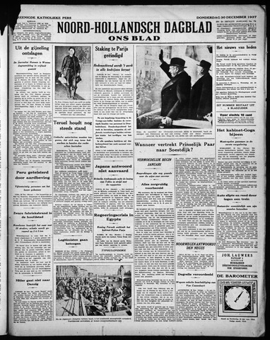 Noord-Hollandsch Dagblad : ons blad 1937-12-30