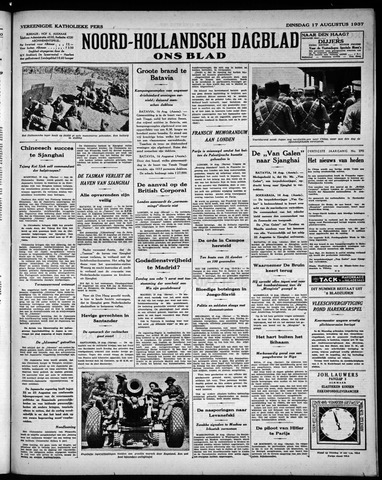 Noord-Hollandsch Dagblad : ons blad 1937-08-17