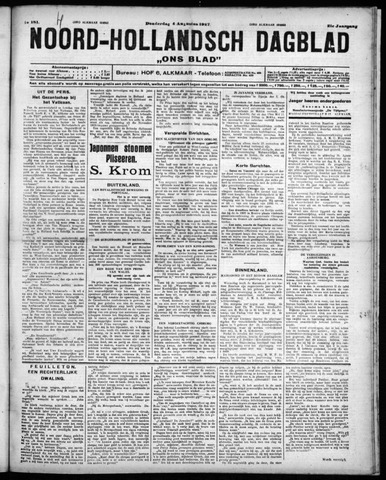 Noord-Hollandsch Dagblad : ons blad 1927-08-04