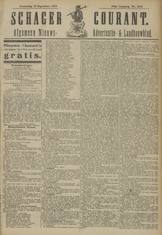 Schager Courant 1913-09-25