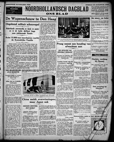 Noord-Hollandsch Dagblad : ons blad 1938-08-30