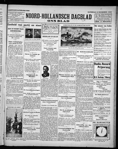 Noord-Hollandsch Dagblad : ons blad 1933-12-02