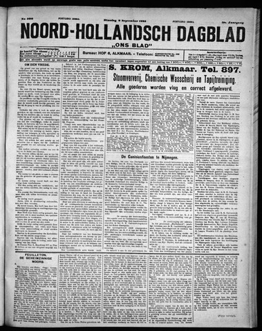 Noord-Hollandsch Dagblad : ons blad 1925-09-08
