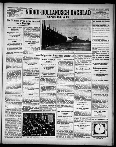 Noord-Hollandsch Dagblad : ons blad 1935-03-29