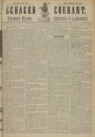 Schager Courant 1913-07-01