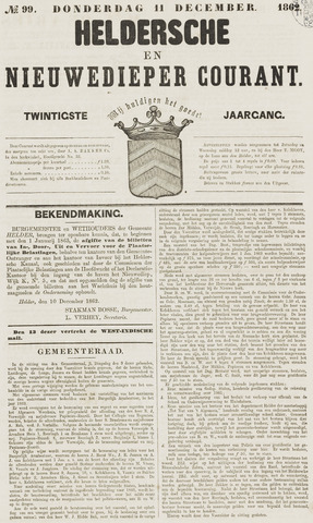 Heldersche en Nieuwedieper Courant 1862-12-11