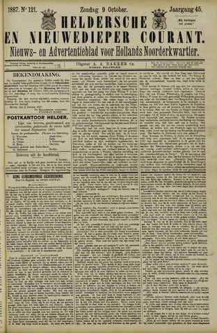 Heldersche en Nieuwedieper Courant 1887-10-09