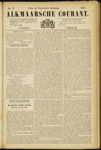 Alkmaarsche Courant 1890-02-07