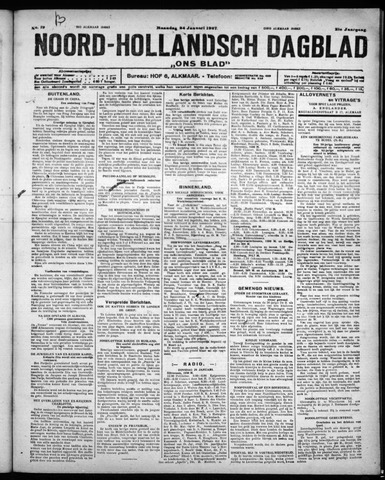 Noord-Hollandsch Dagblad : ons blad 1927-01-24