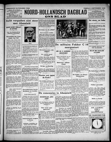 Noord-Hollandsch Dagblad : ons blad 1935-09-06
