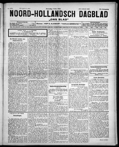 Noord-Hollandsch Dagblad : ons blad 1927-05-07