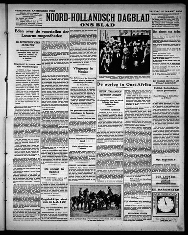 Noord-Hollandsch Dagblad : ons blad 1936-03-27