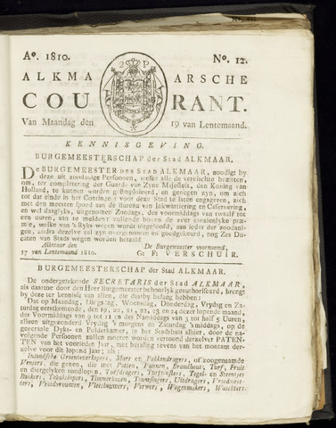 Alkmaarsche Courant 1810-03-19