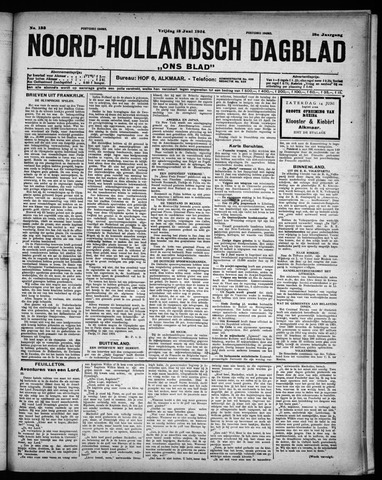 Noord-Hollandsch Dagblad : ons blad 1924-06-13