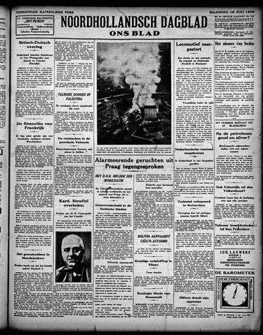 Noord-Hollandsch Dagblad : ons blad 1938-07-18
