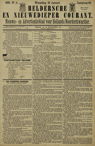 Heldersche en Nieuwedieper Courant 1888-01-18