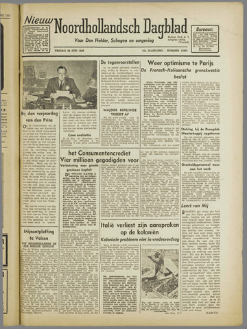 Nieuw Noordhollandsch Dagblad, editie Schagen 1946-06-28