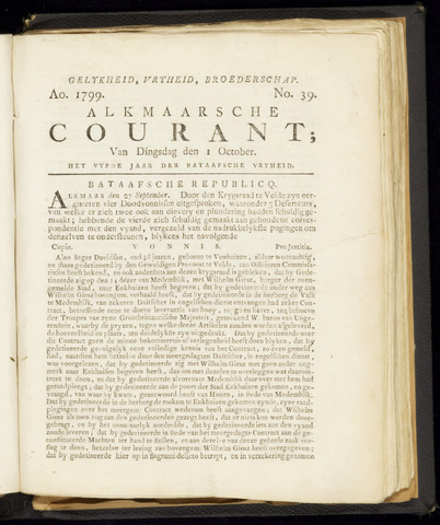 Alkmaarsche Courant 1799-10-01