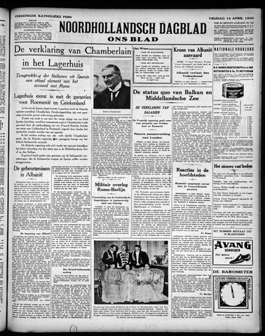 Noord-Hollandsch Dagblad : ons blad 1939-04-14